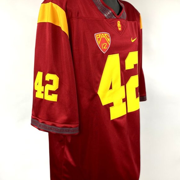 USC TROJANS #42 LOTT Sewn Jersey RED - Picture 4 of 4